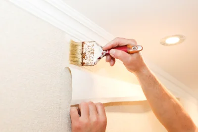 Pose de papier peint à la Fosse-Corduan — revêtements muraux et toiles de verre